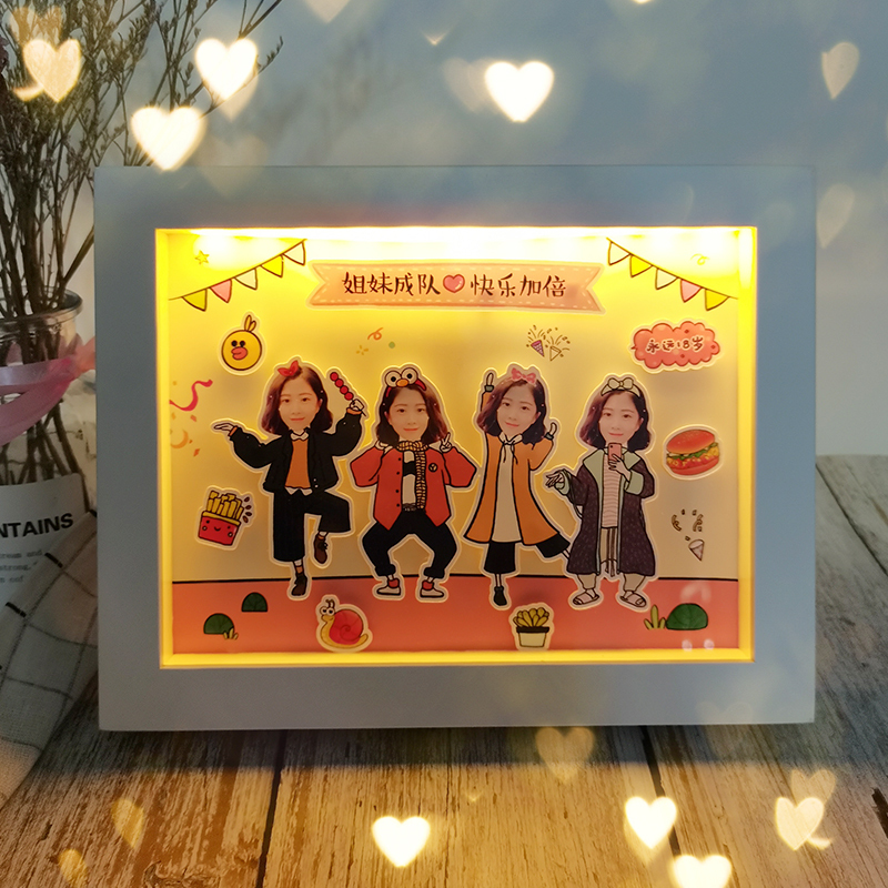 立體照片送情侶生日禮物週年驚喜相框禮物照片