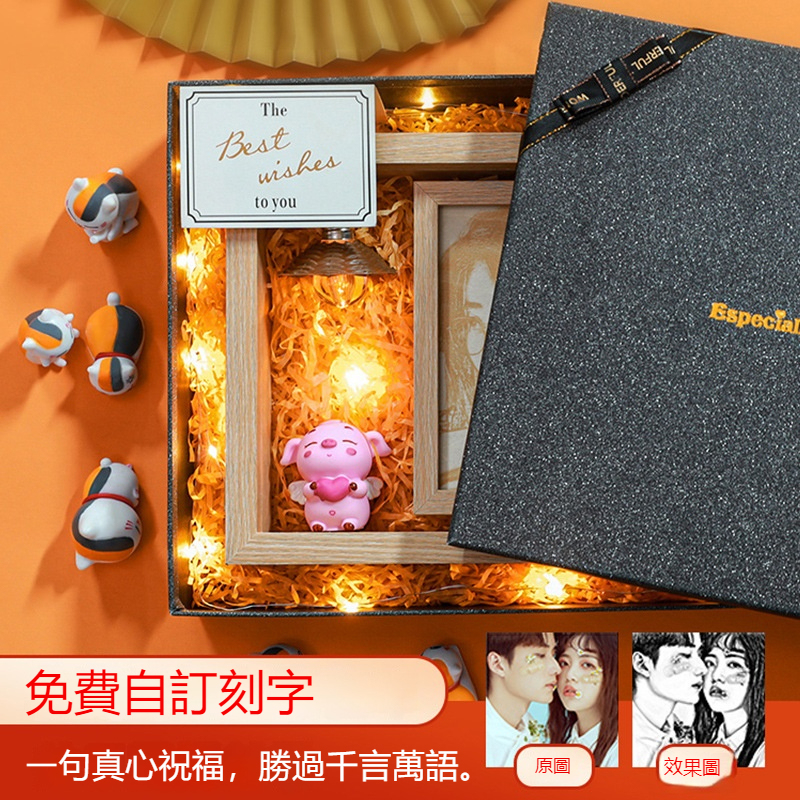 ⭐⭐⭐訂製木刻畫——發圖訂製，情侶的禮物最佳選擇（禮盒包裝，送相框）