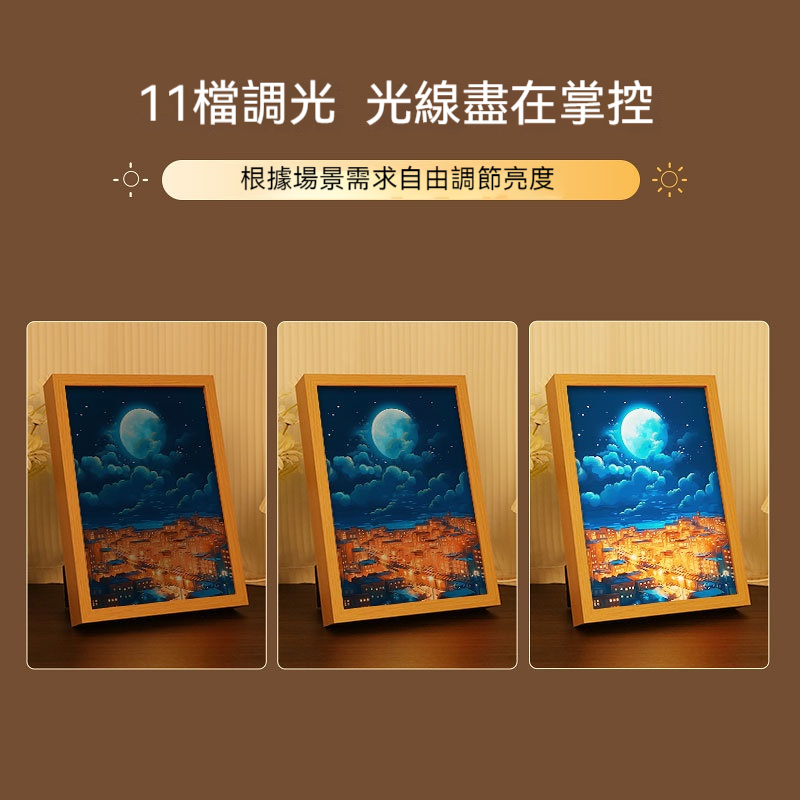 ⭐⭐【來圖定制】 LED燈光畫 燈光畫 檯燈畫 —床頭燈光畫 小夜燈 裝飾畫 裝飾臺燈 氛圍燈 創意小夜燈 交換禮物 桌面擺件
