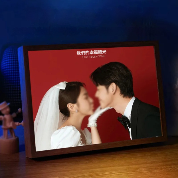 ⭐⭐⭐訂製鏡子燈光畫——情侶/風景照/全家福/寫真照，開燈是畫，關燈是普通鏡子！