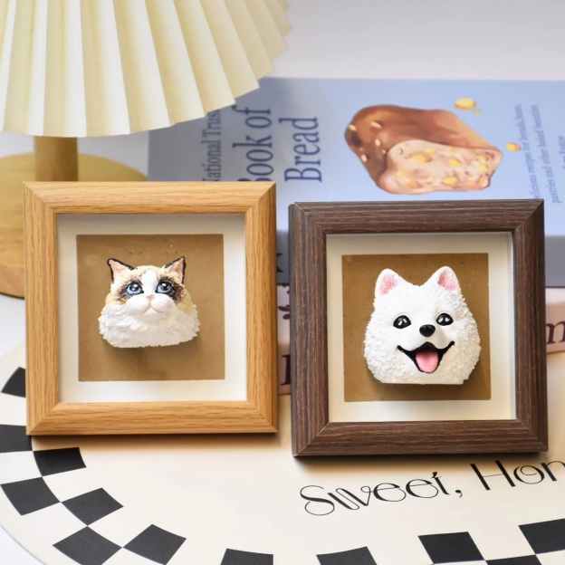 🐈🐕寵物訂製手繪彩繪狗狗貓咪頭像相框—桌上擺飾