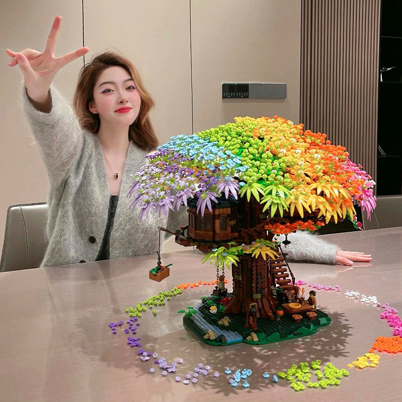 🌸 彩虹櫻花積木✨女友收到會超愛哦