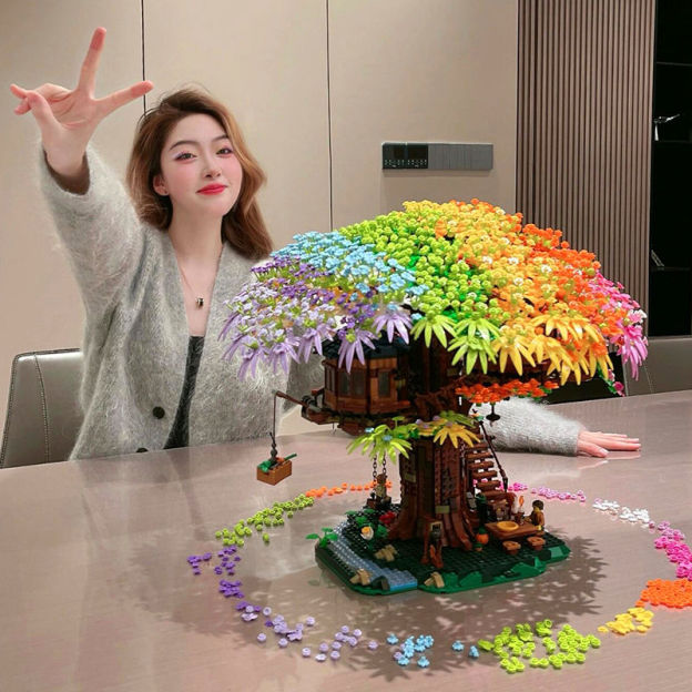 🌸 彩虹櫻花積木✨女友收到會超愛哦