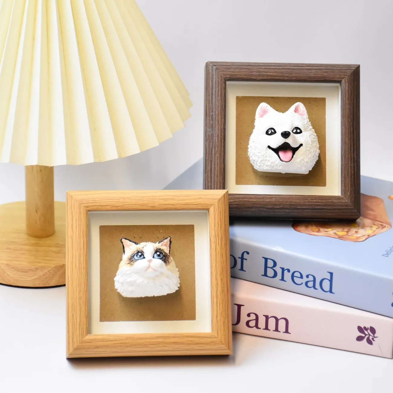🐈🐕寵物訂製手繪彩繪狗狗貓咪頭像相框—桌上擺飾