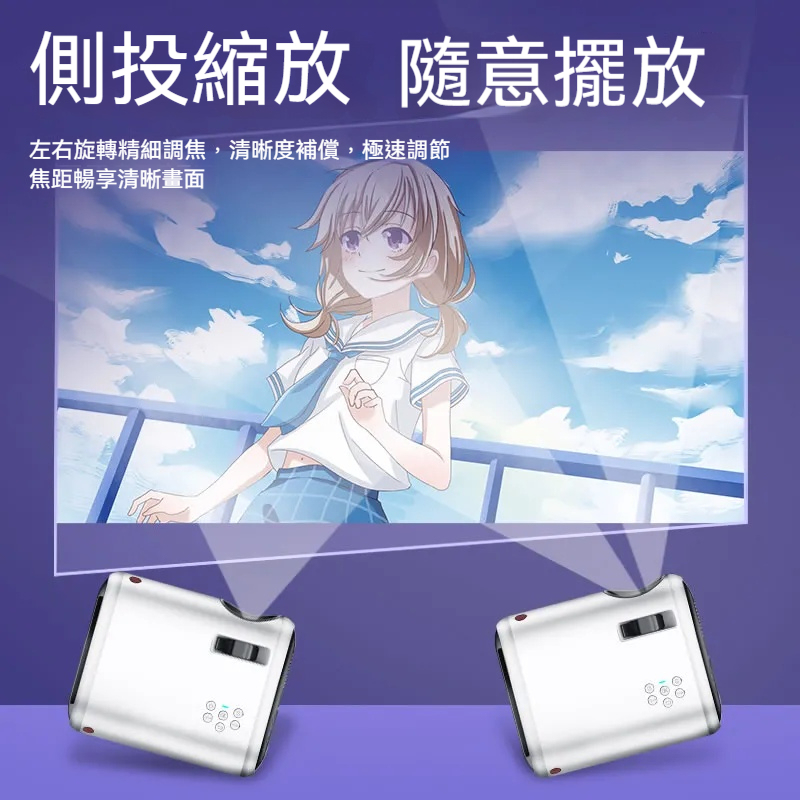 超高清便攜式投影機—家用家庭劇院/智慧投影機/臥室手機投影機