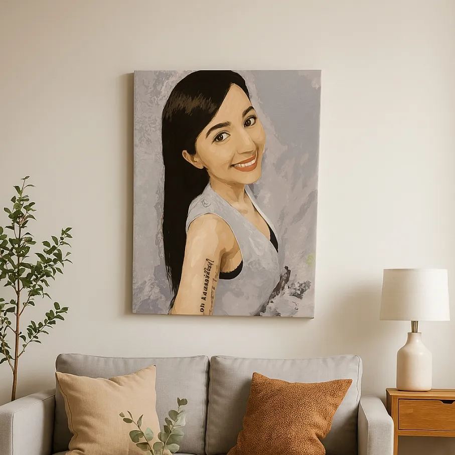 ⭐照片做成油畫，寵物/寶寶/情侶/全家福/風景照，都可以隨心定制（附贈顏料，畫筆，到手就能畫）