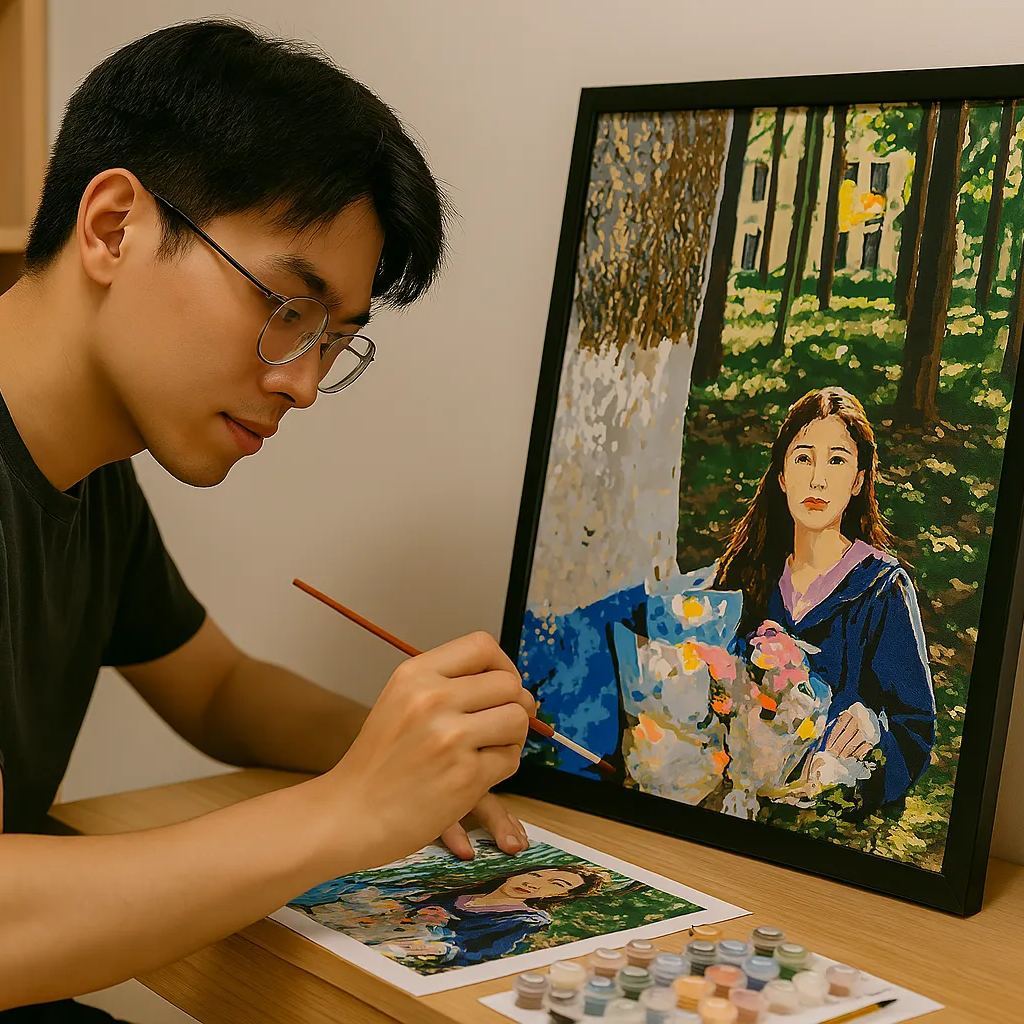 ⭐照片做成油畫，寵物/寶寶/情侶/全家福/風景照，都可以隨心訂制！