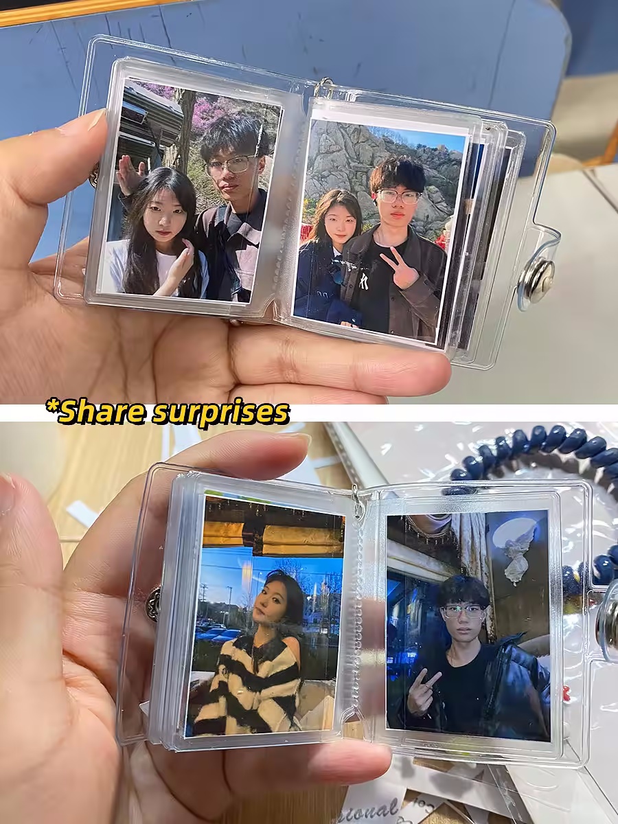 迷你小相册钥匙扣口袋插页式相册证件照收纳册1寸2寸照片mini卡册