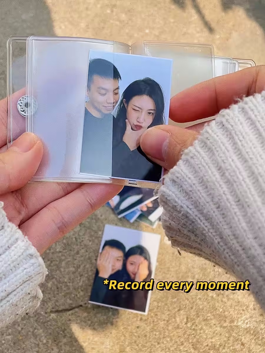 迷你小相册钥匙扣口袋插页式相册证件照收纳册1寸2寸照片mini卡册