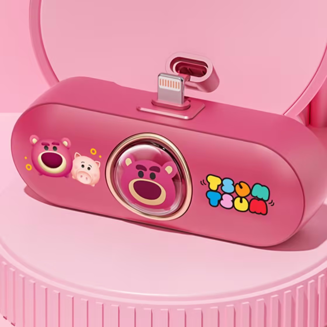 ⭐⭐⭐迪士尼迷你行動電源——💄口紅大小攜帶方便，5000mAH大容量支持快充👏，符合國航標准可帶上飛機✈️