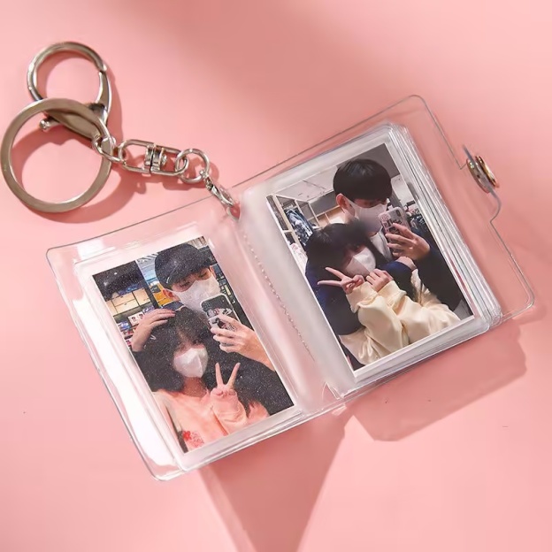 迷你小相册钥匙扣口袋插页式相册证件照收纳册1寸2寸照片mini卡册