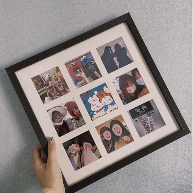 🔥高清沖洗相片🔥 9九宮格相框網紅宮格照片定製情侶diy禮物閨蜜紀念冊生日禮物擺臺 相框客製化 情侶照片 婚紗照相框