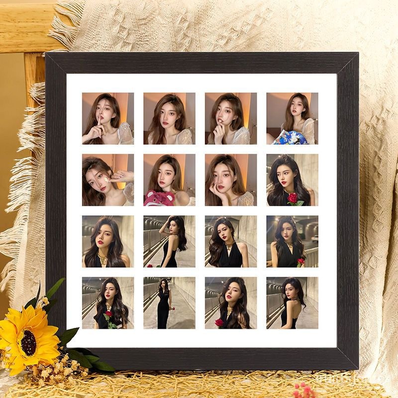 🔥高清沖洗相片🔥 9九宮格相框網紅宮格照片定製情侶diy禮物閨蜜紀念冊生日禮物擺臺 相框客製化 情侶照片 婚紗照相框