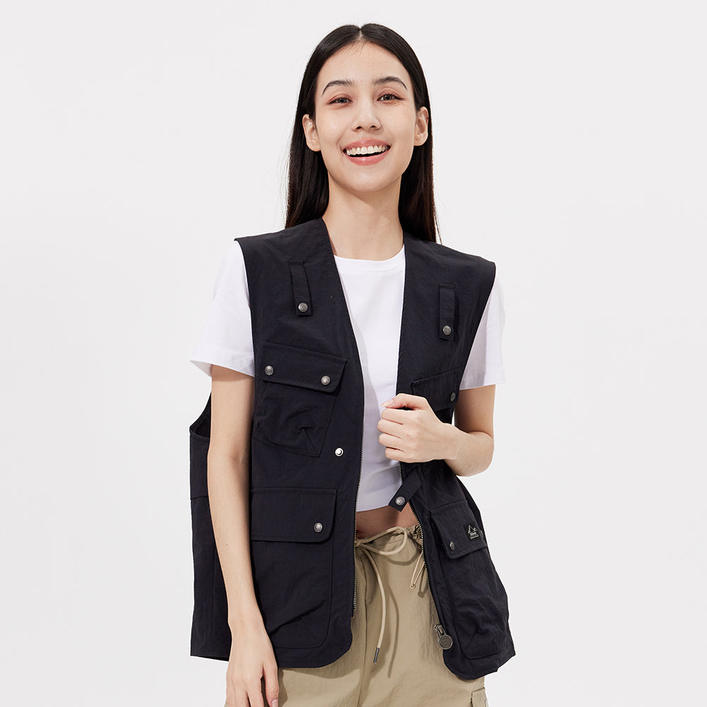 Unisex Casual Vest Multi Pocket Outdoor Work Safari Fishing Travel Photo Cargo Jacket Vests