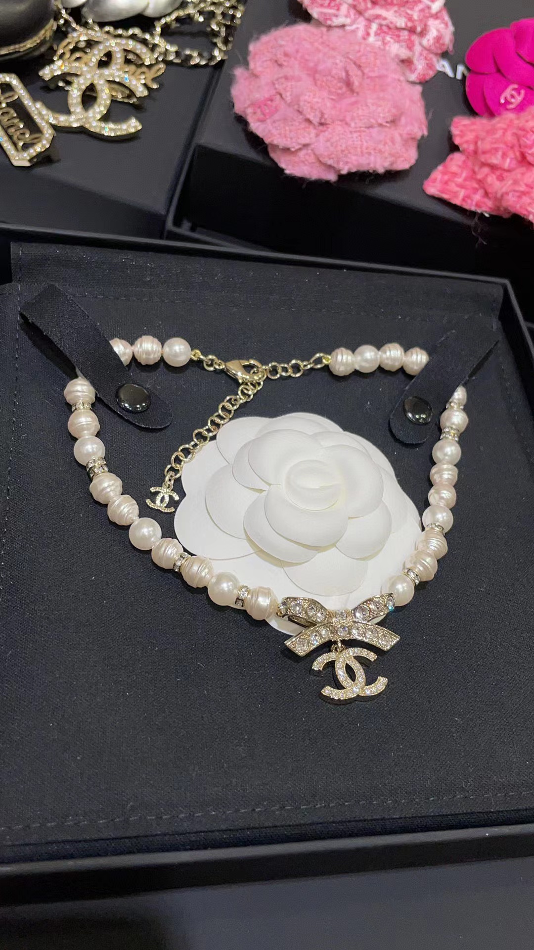 CHANE1 ボウダイヤモンドパールネックレス【50％割引+送料無料】