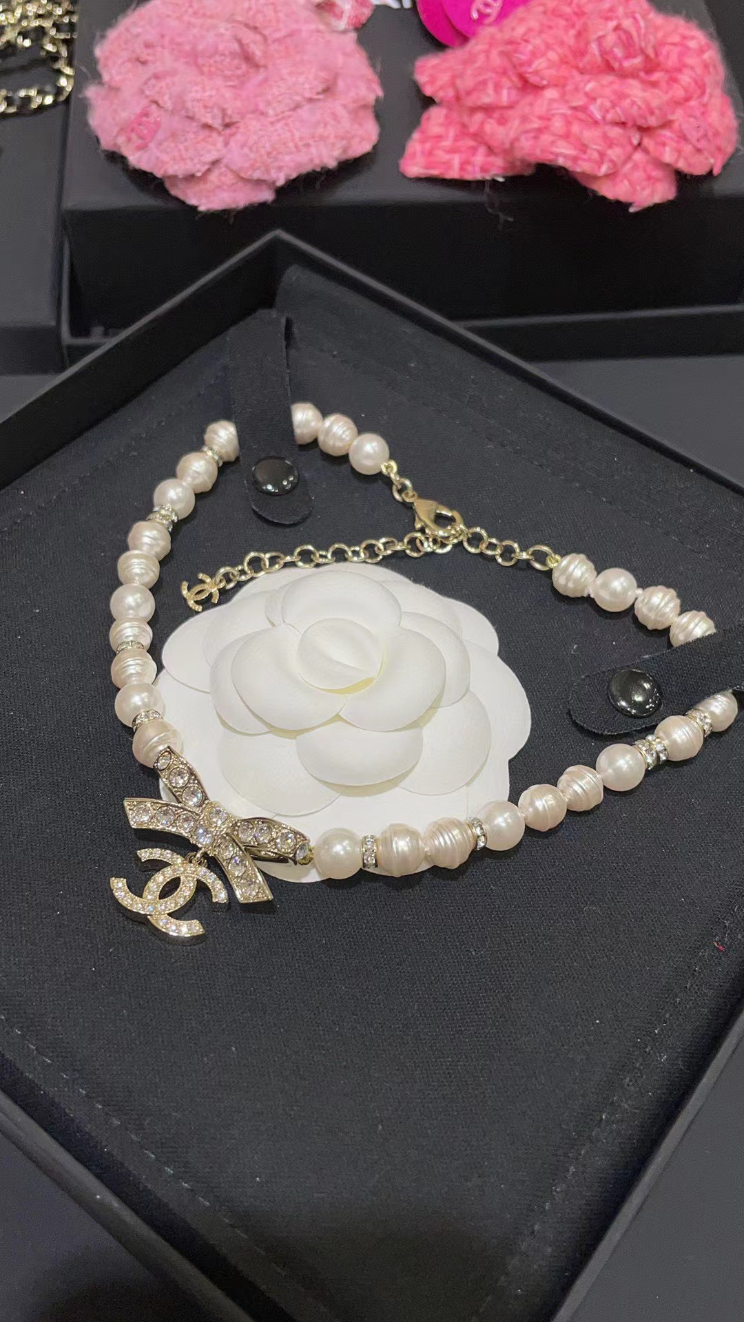 CHANE1 ボウダイヤモンドパールネックレス【50％割引+送料無料】