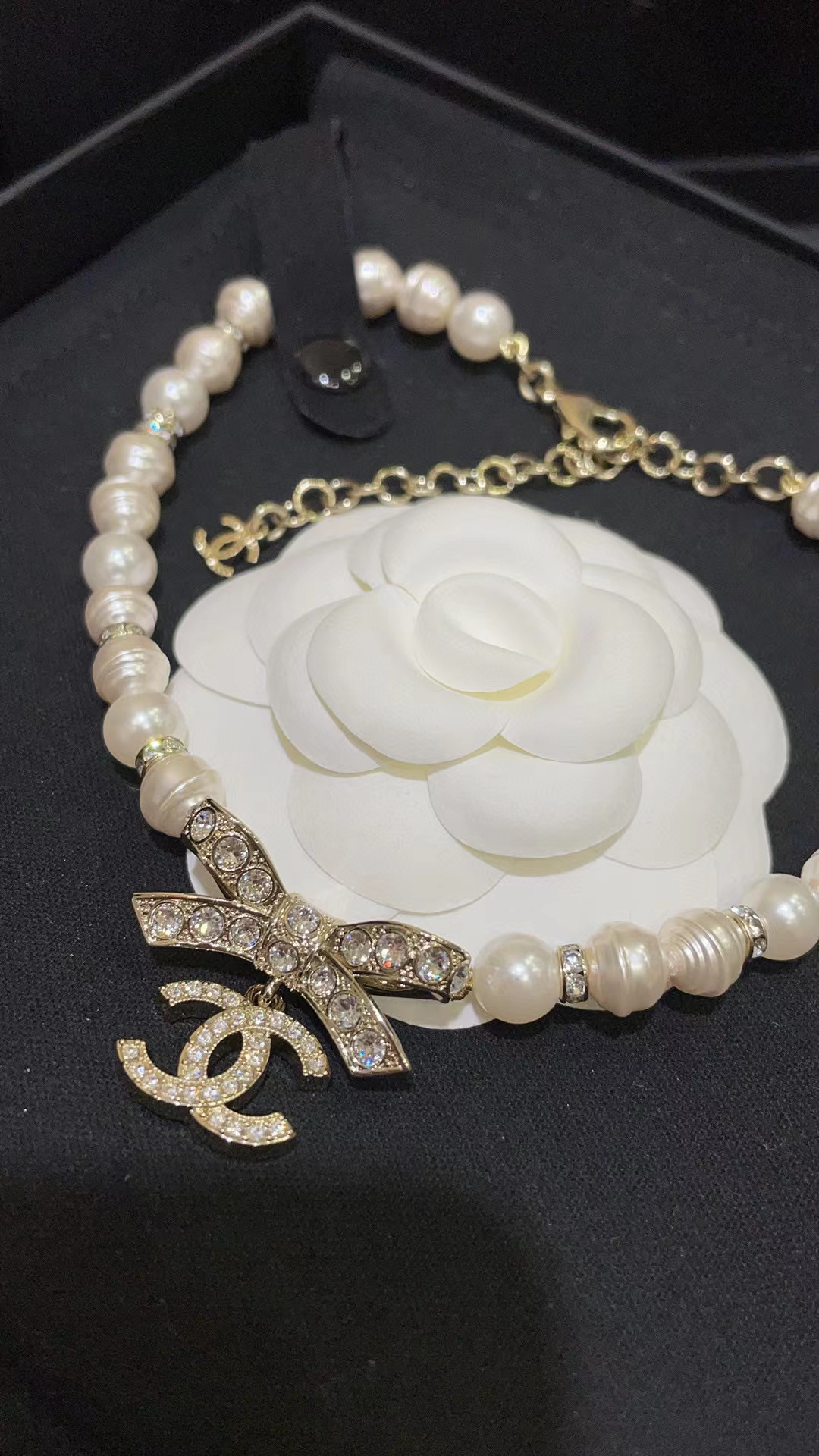 CHANE1 ボウダイヤモンドパールネックレス【50％割引+送料無料】