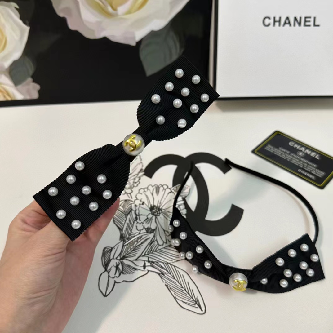 CHANE1 パールカチューシャとヘアピンの2点セット【50％割引+送料無料】