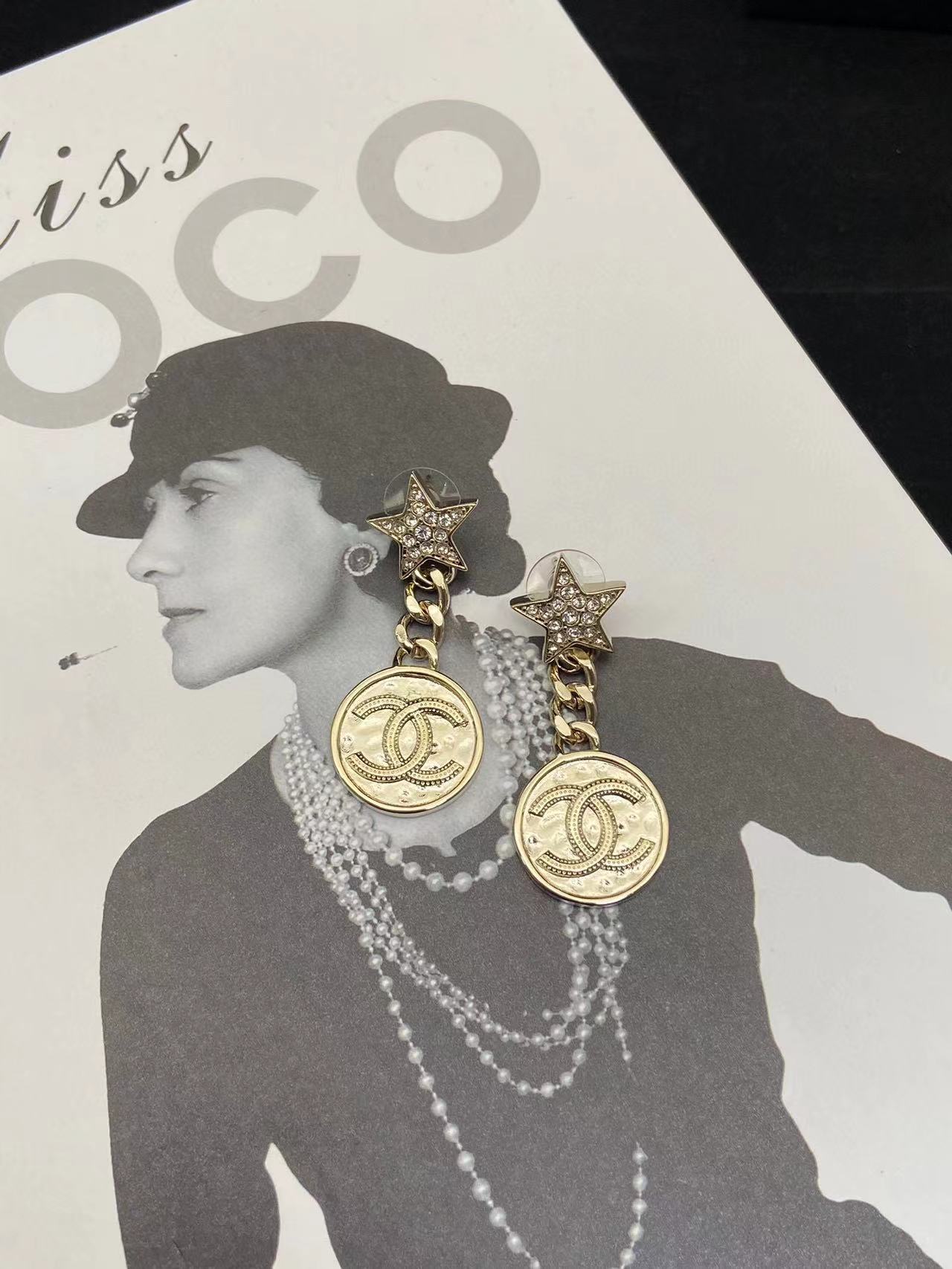 CHANE1 23b金貨五芒星ピアス【50％割引+送料無料】