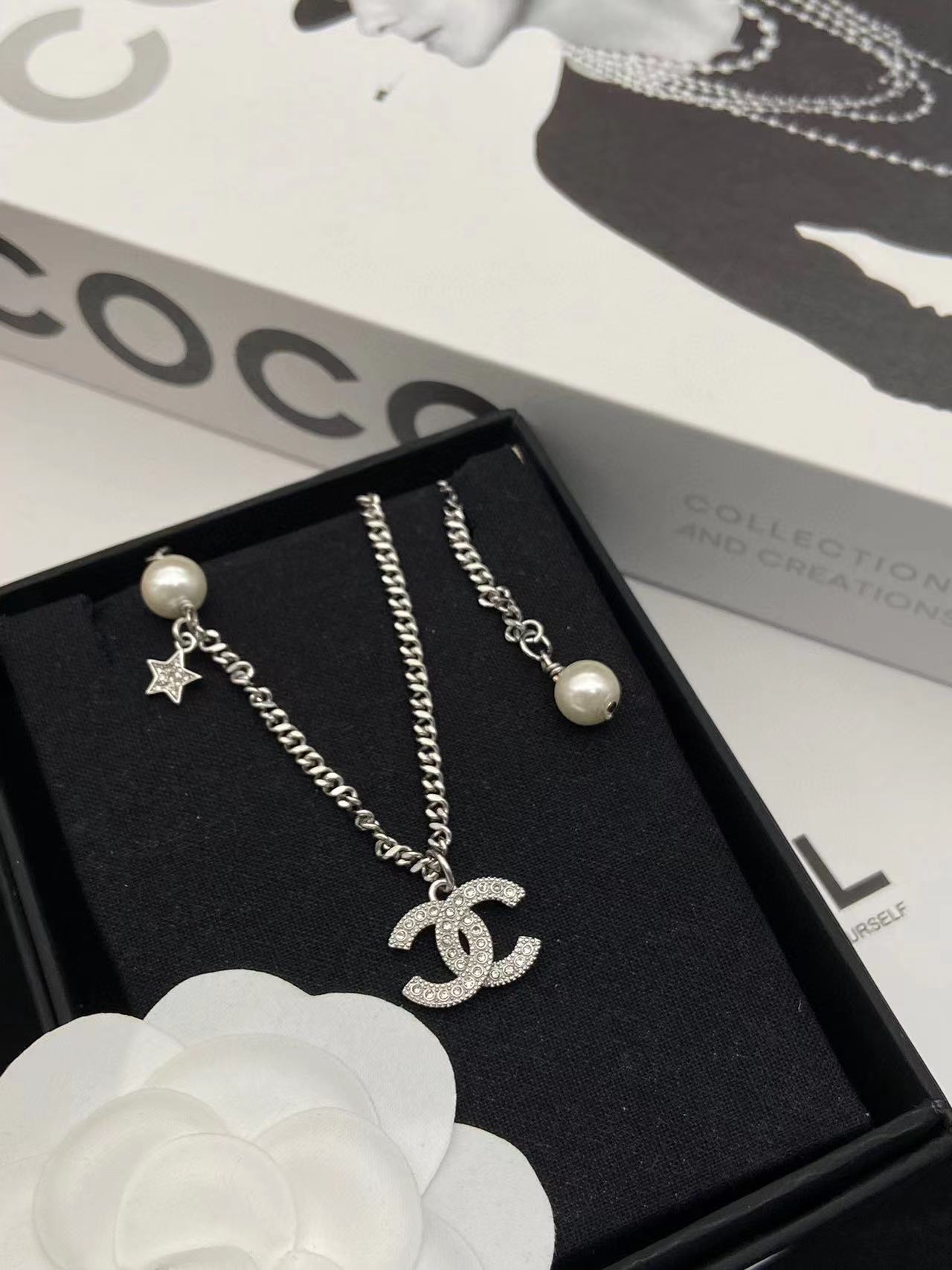 CHANE1 イヤリング+ブレスレット+ネックレス 3点セット【50％割引+送料無料】