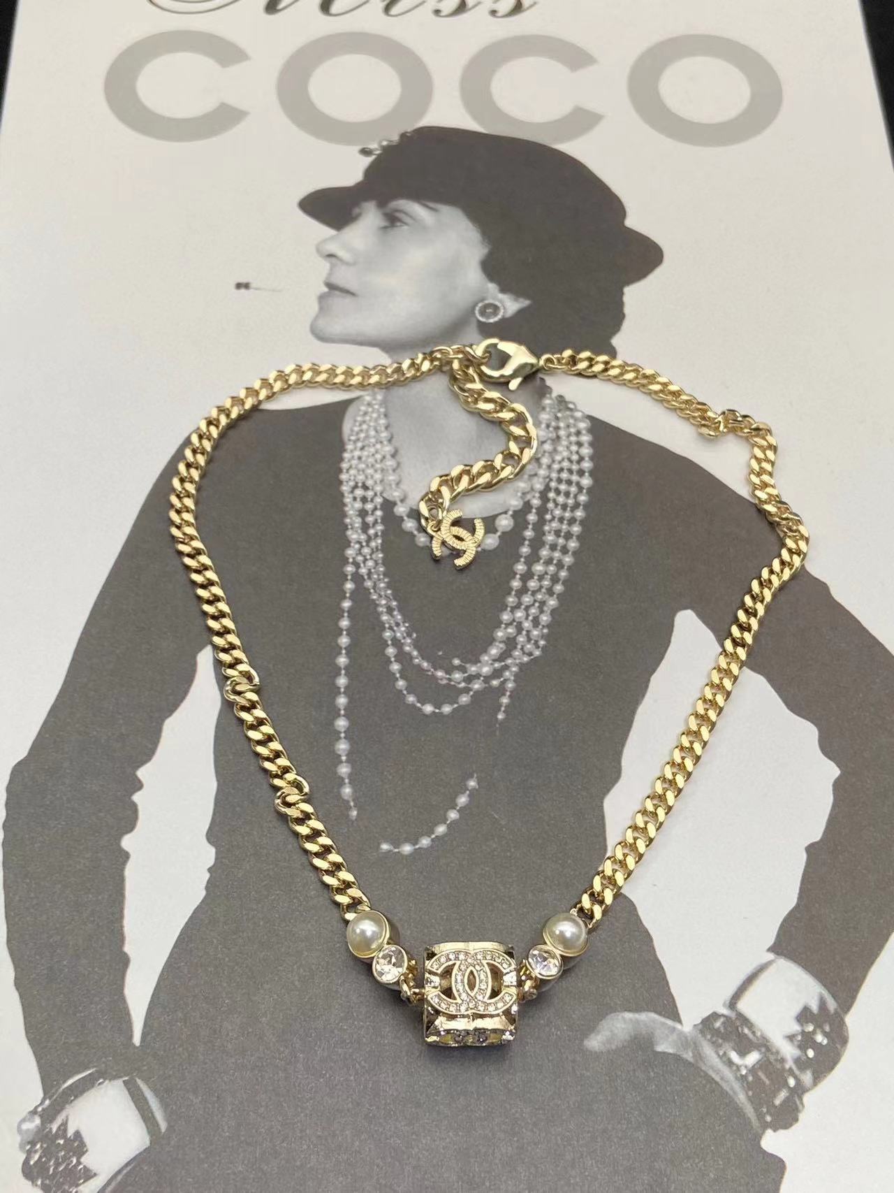 CHANE1 立体ダイスダイヤモンドネックレス【50％割引+送料無料】