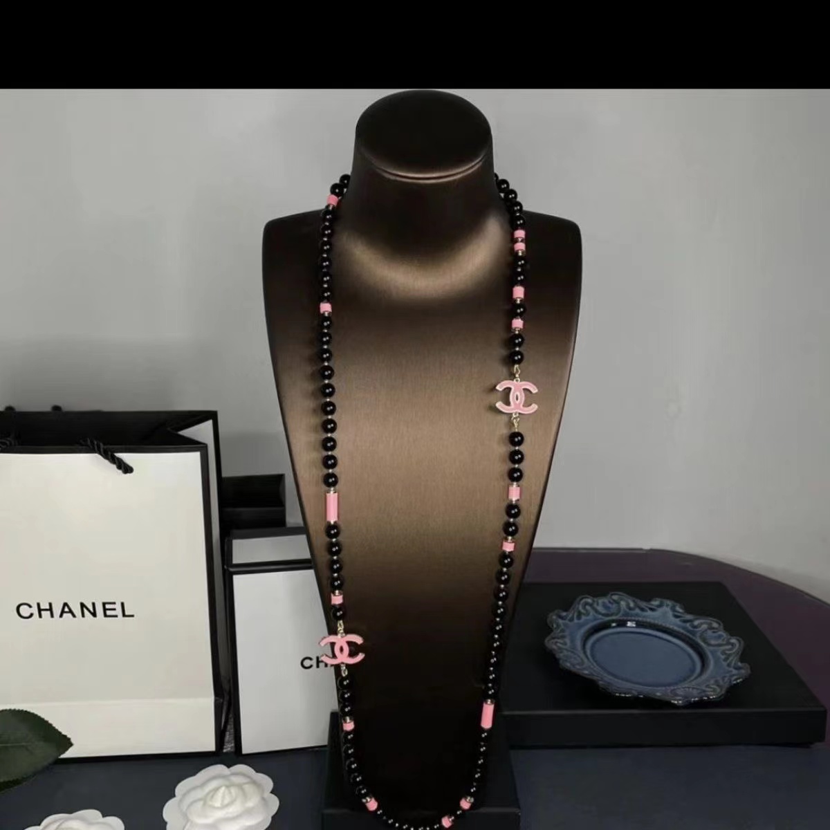 CHANE1 ブラックパールセーターチェーン【50％割引+送料無料】