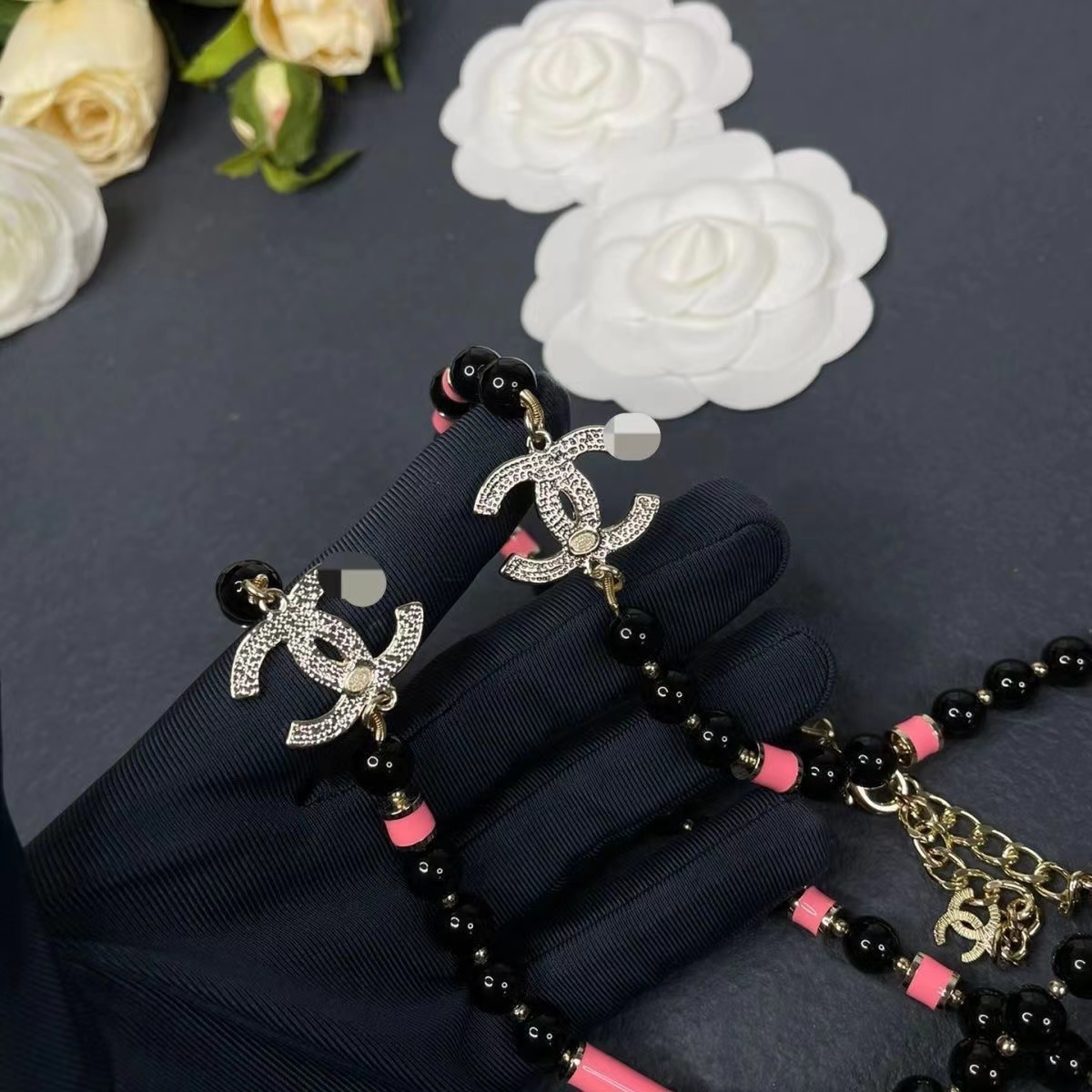 CHANE1 ブラックパールセーターチェーン【50％割引+送料無料】