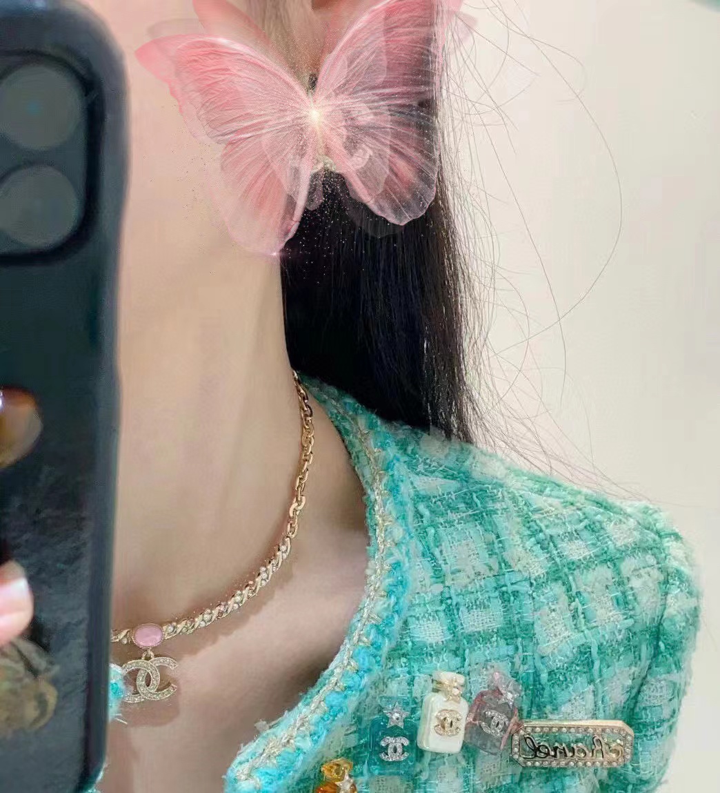 CHANE1 ピンク ダイヤモンド ツイスト ネックレス【 50％割引+送料無料】