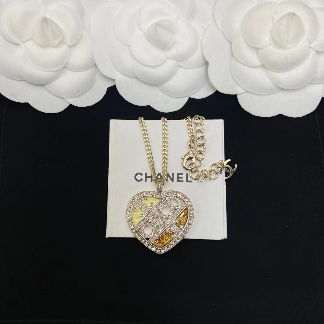 CHANE1  ハートエナメル中空ネックレス【 50％割引+送料無料】