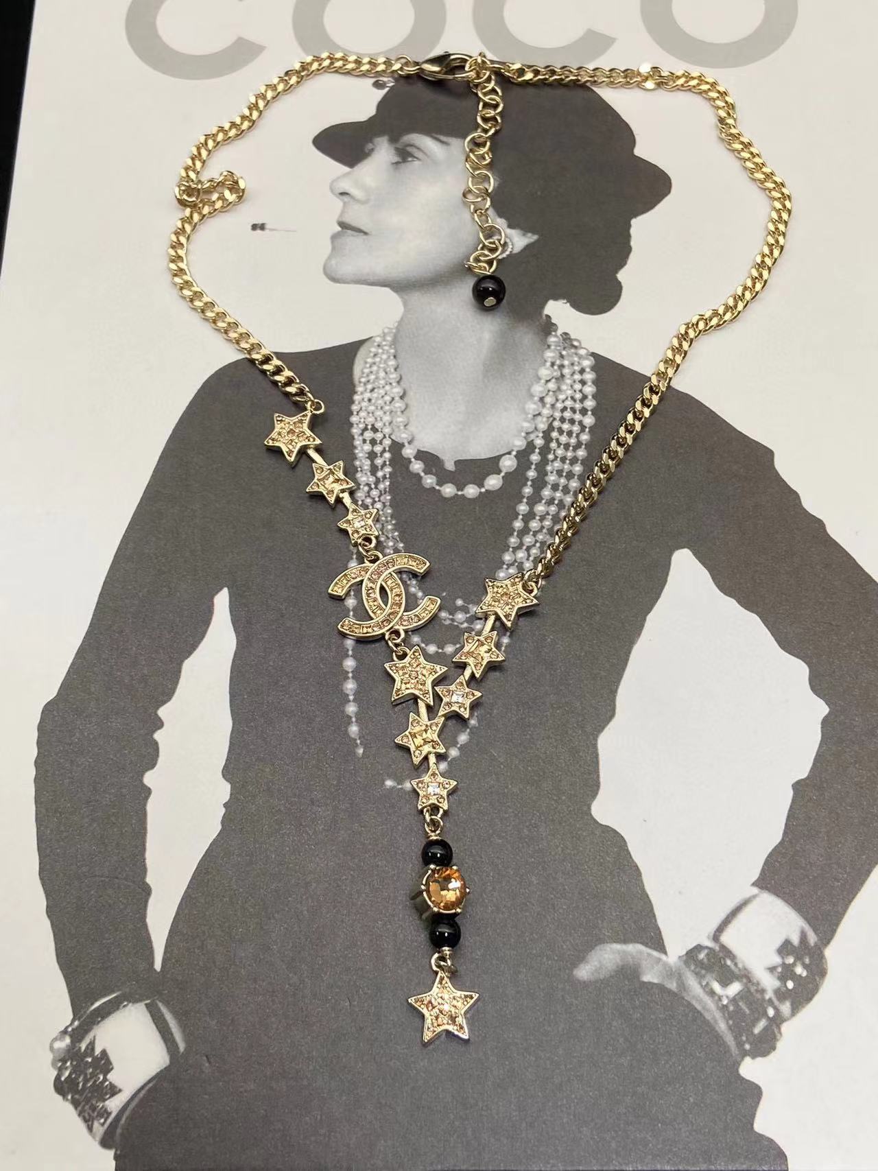 CHANE1 スター ダブルC ネックレス【 50％割引+送料無料】
