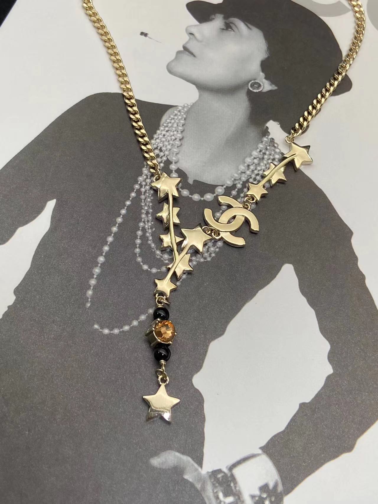 CHANE1 スター ダブルC ネックレス【 50％割引+送料無料】