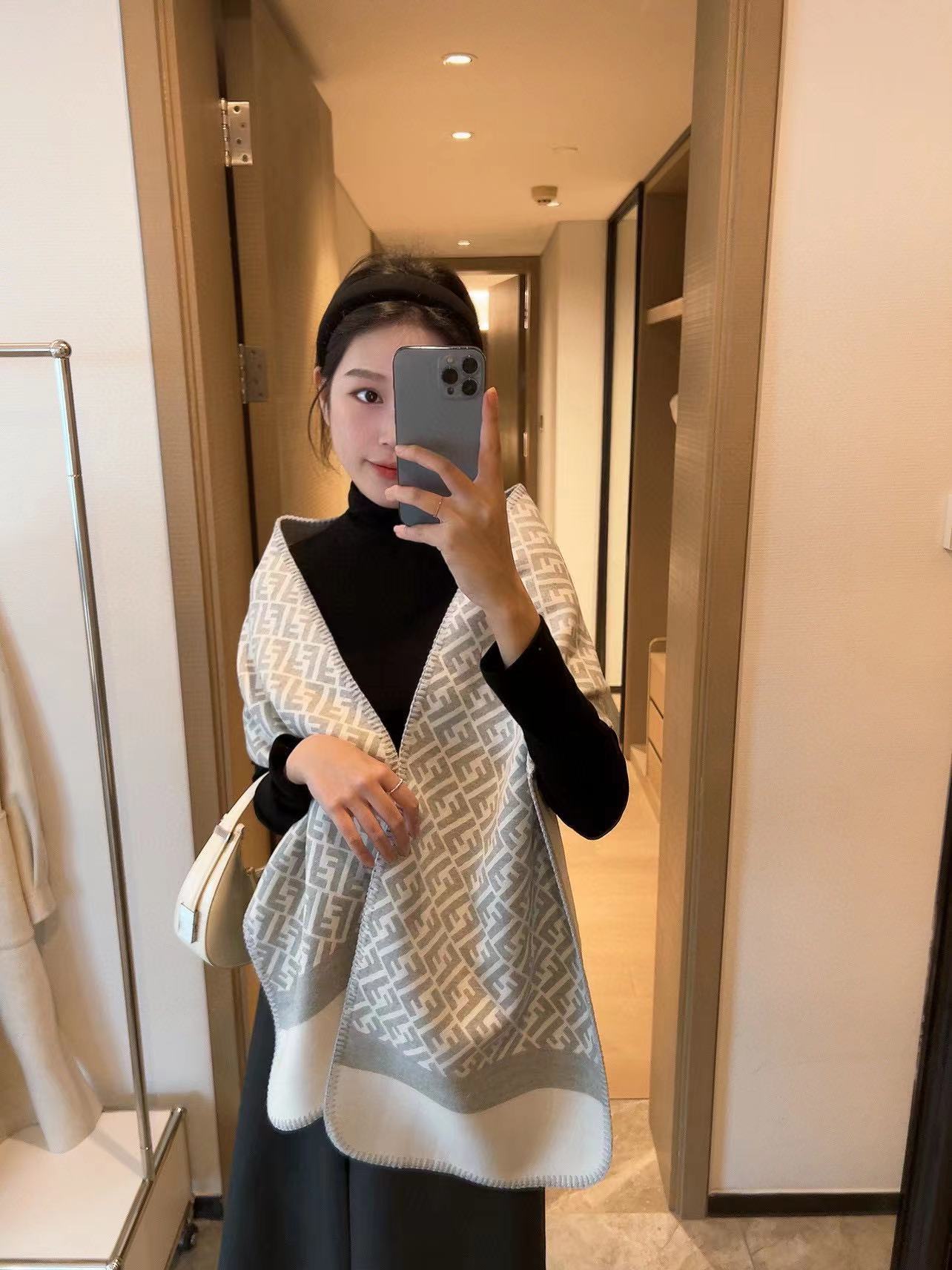 FEND1 FF ウールスカーフ【50％割引+送料無料】