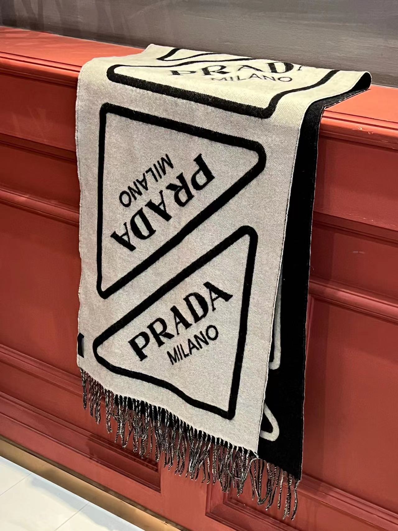 PR4DA フリンジ付きカシミヤスカーフ【50％割引+送料無料】