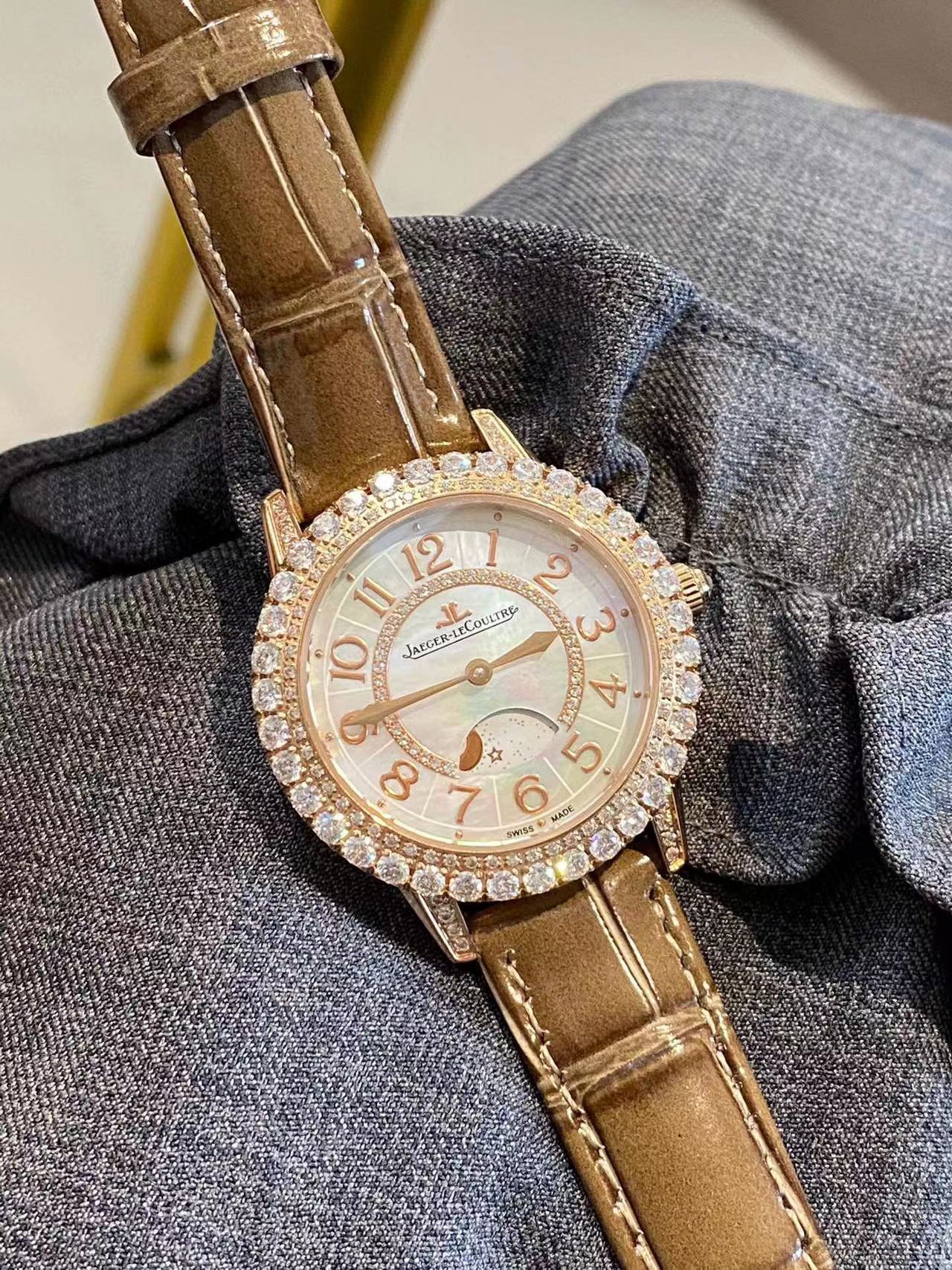 Jaeger -LeCou1tre ダイヤモンドレディースウォッチ【50％割引+送料無料】