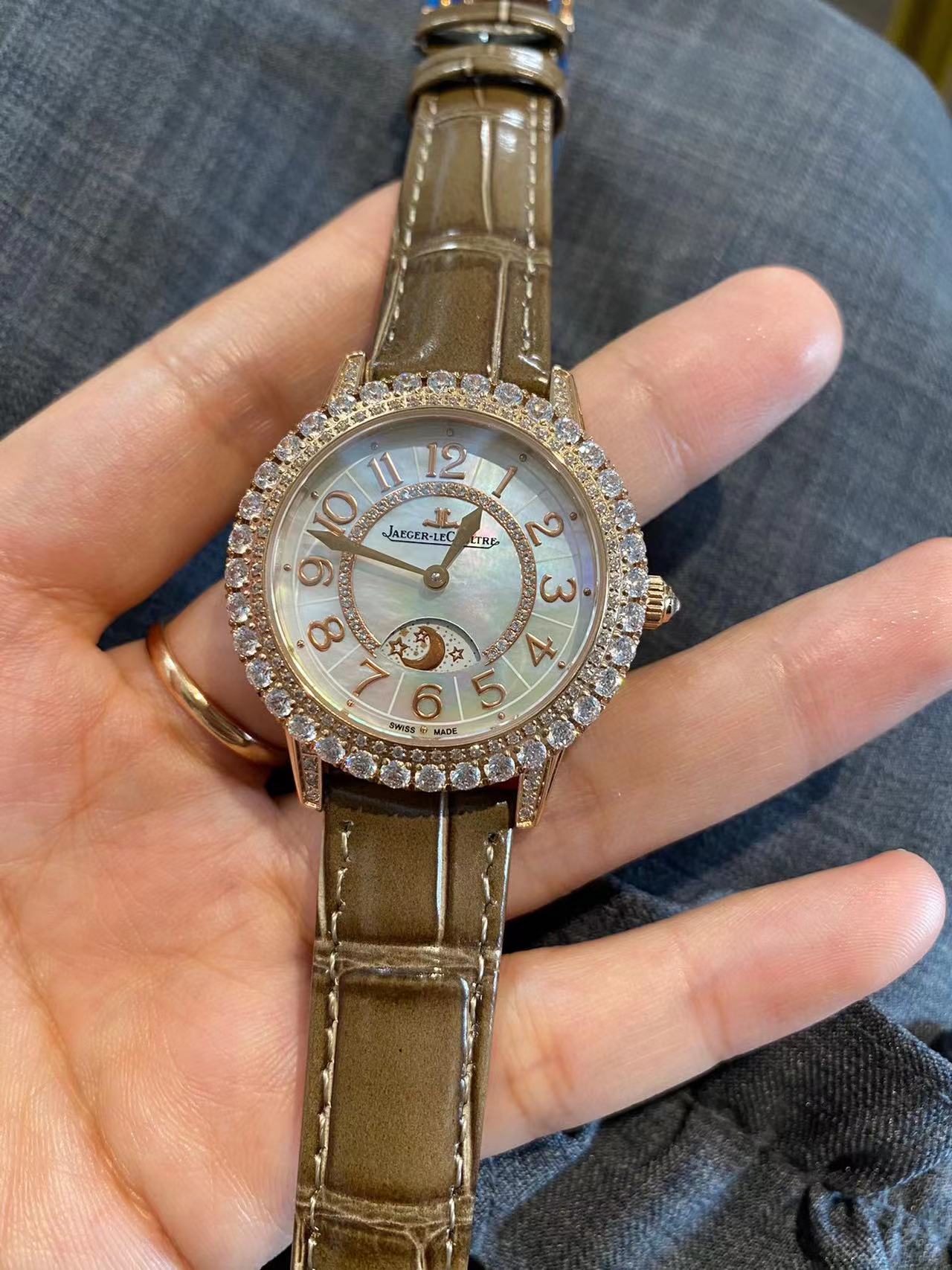 Jaeger -LeCou1tre ダイヤモンドレディースウォッチ【50％割引+送料無料】