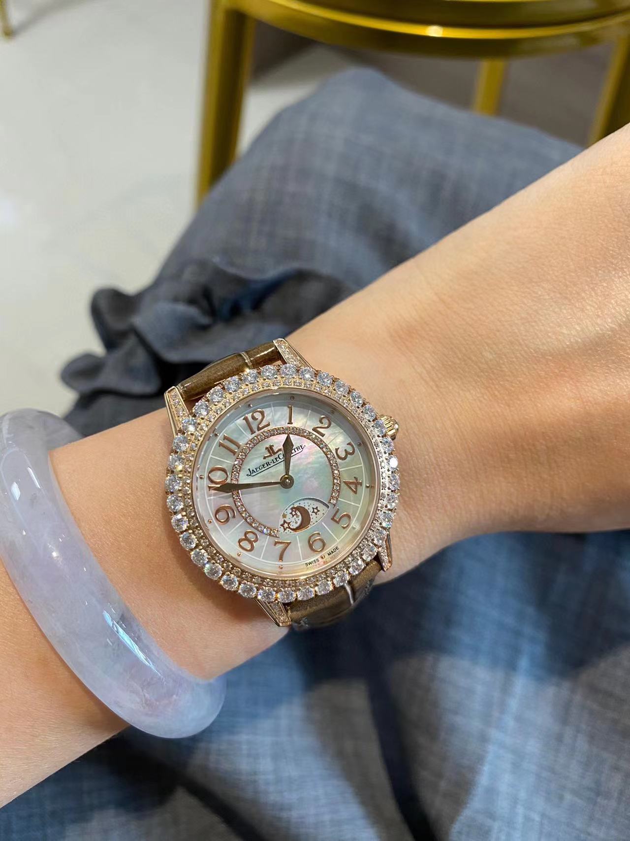 Jaeger -LeCou1tre ダイヤモンドレディースウォッチ【50％割引+送料無料】