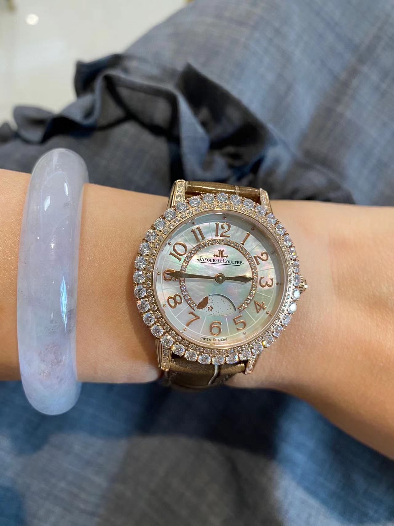 Jaeger -LeCou1tre ダイヤモンドレディースウォッチ【50％割引+送料無料】