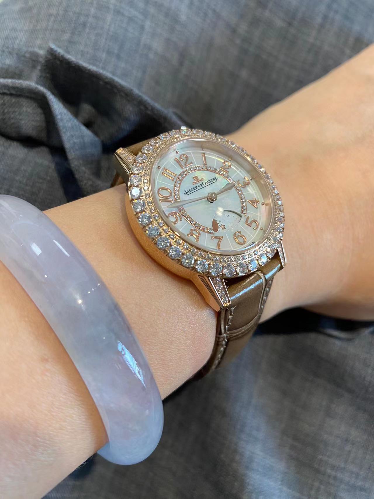 Jaeger -LeCou1tre ダイヤモンドレディースウォッチ【50％割引+送料無料】