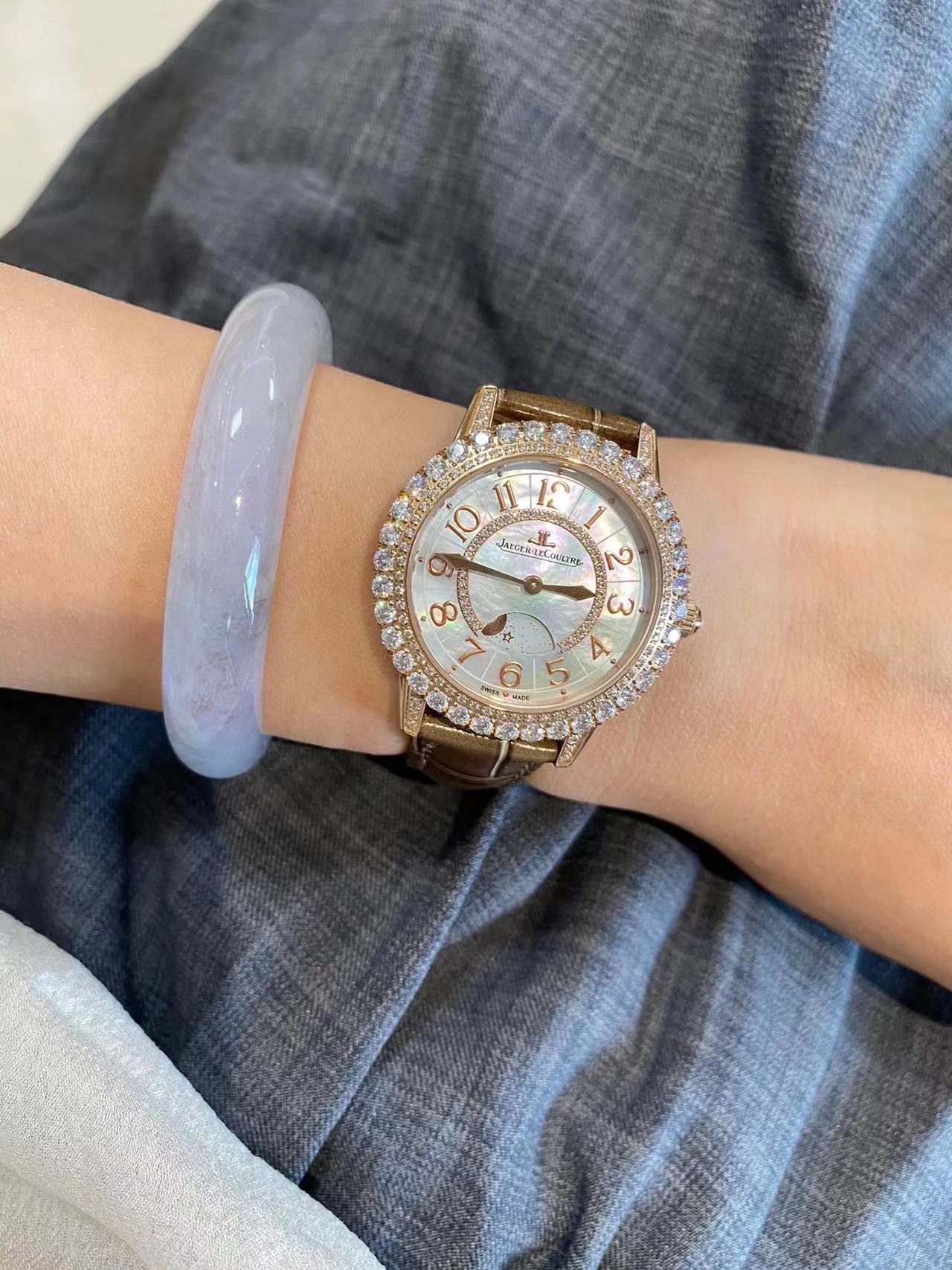 Jaeger -LeCou1tre ダイヤモンドレディースウォッチ【50％割引+送料無料】