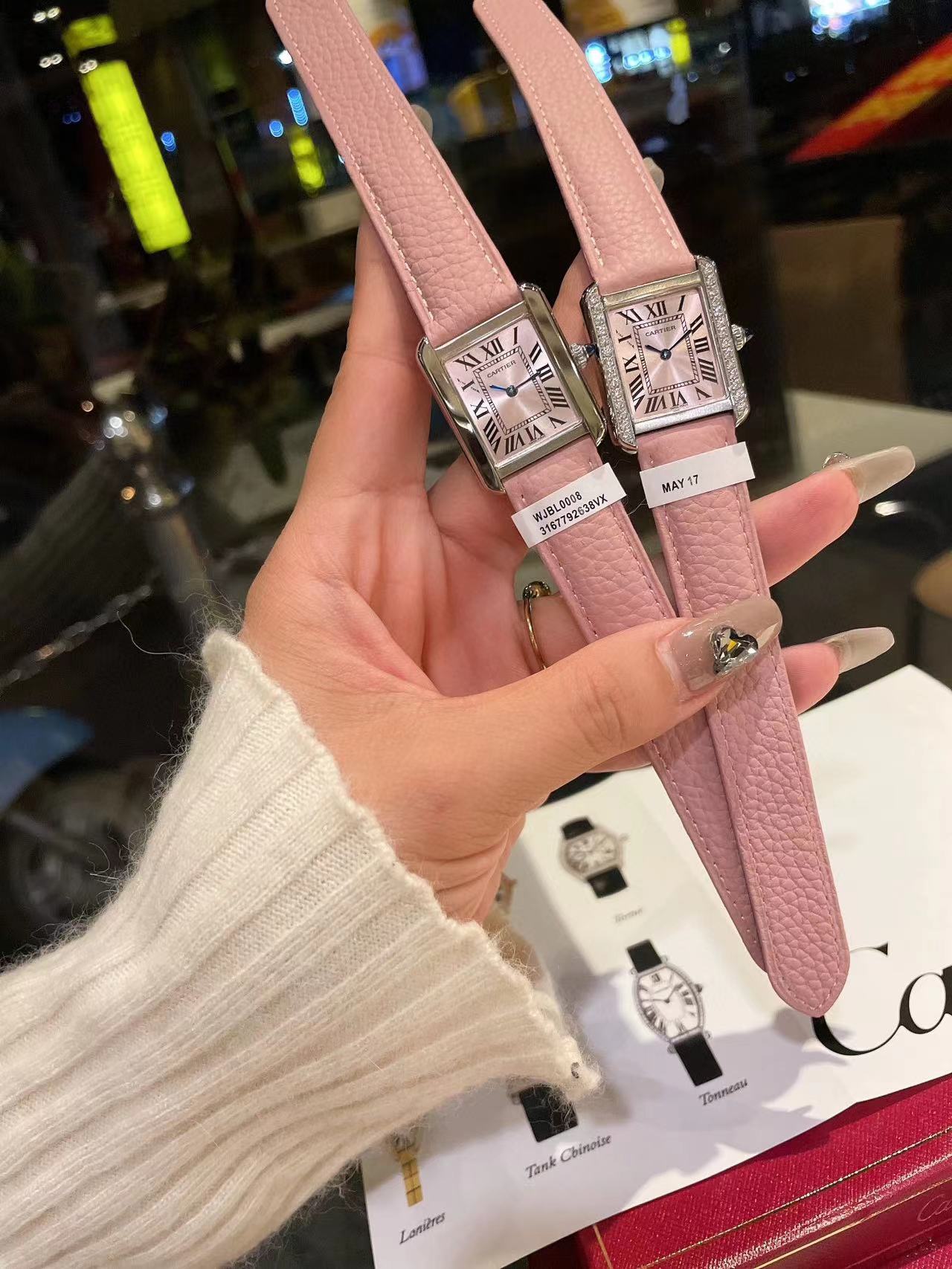 CART1ER タンク ピンク レディース 腕時計【50％割引+送料無料】
