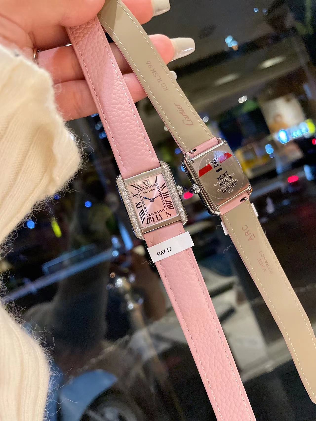 CART1ER タンク ピンク レディース 腕時計【50％割引+送料無料】