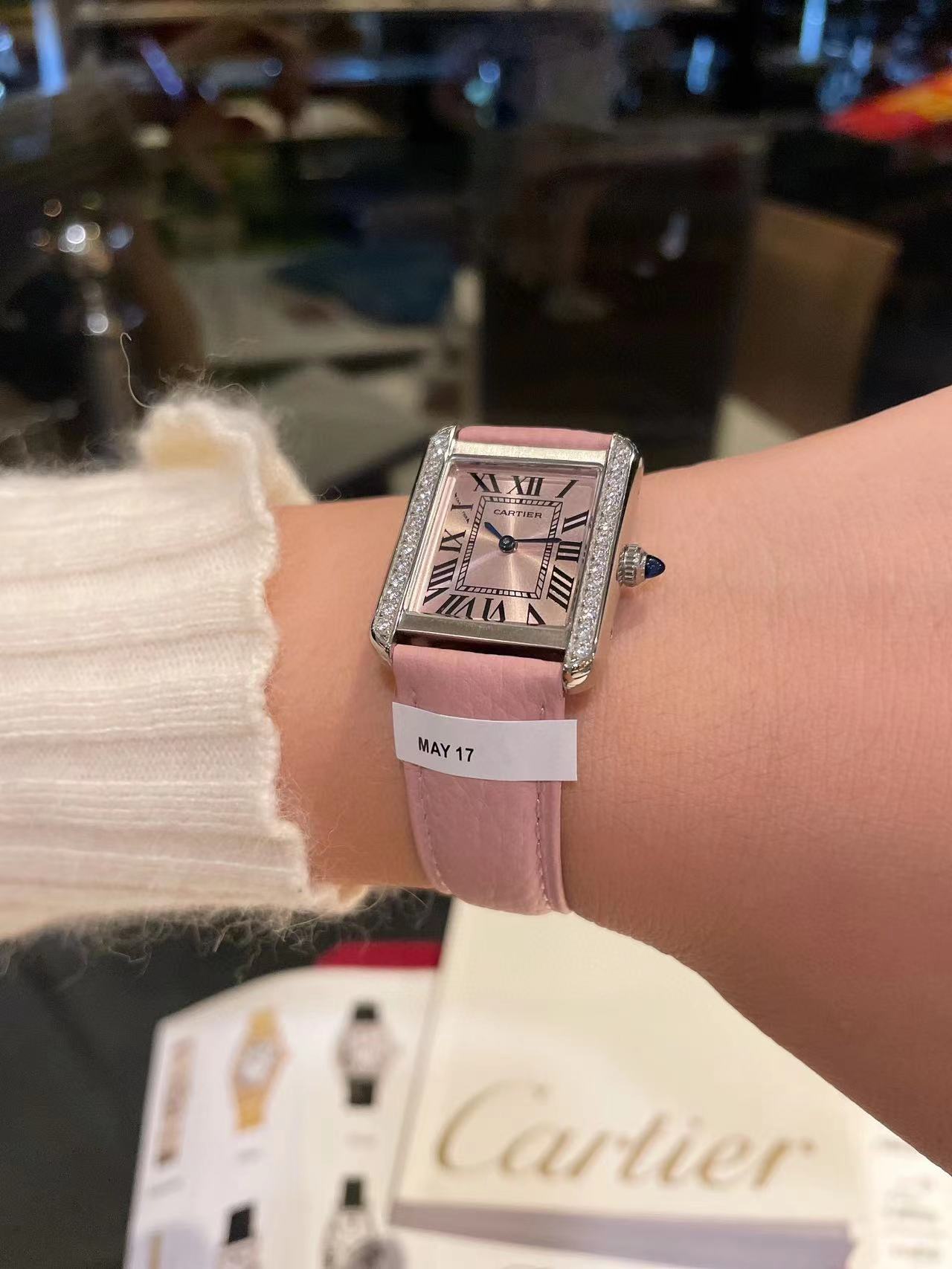CART1ER タンク ピンク レディース 腕時計【50％割引+送料無料】