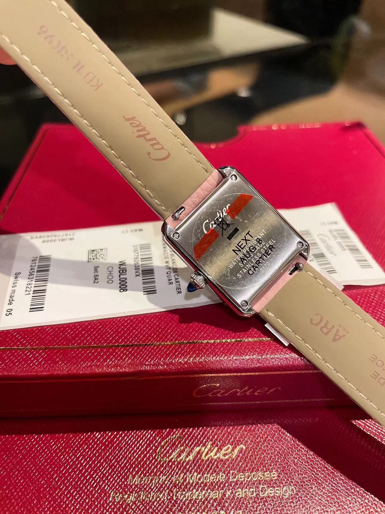 CART1ER タンク ピンク レディース 腕時計【50％割引+送料無料】