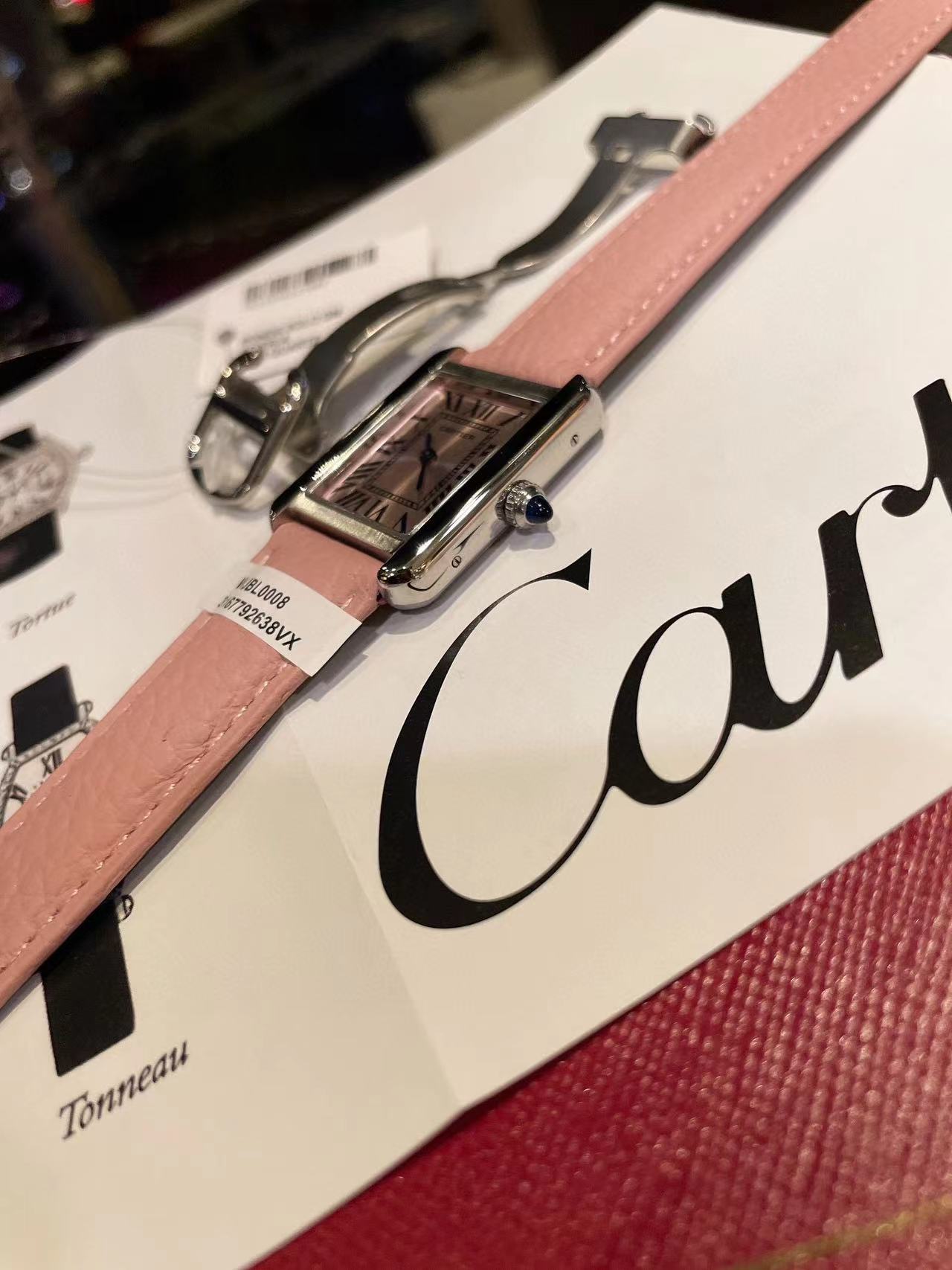 CART1ER タンク ピンク レディース 腕時計【50％割引+送料無料】