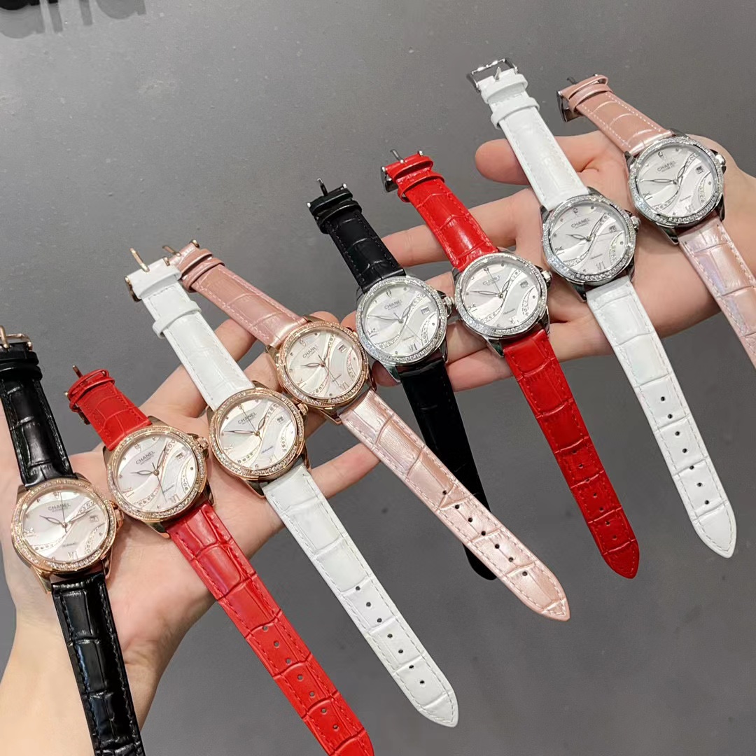 CHANE1 牛革機械式レディースウォッチ【50％割引+送料無料】