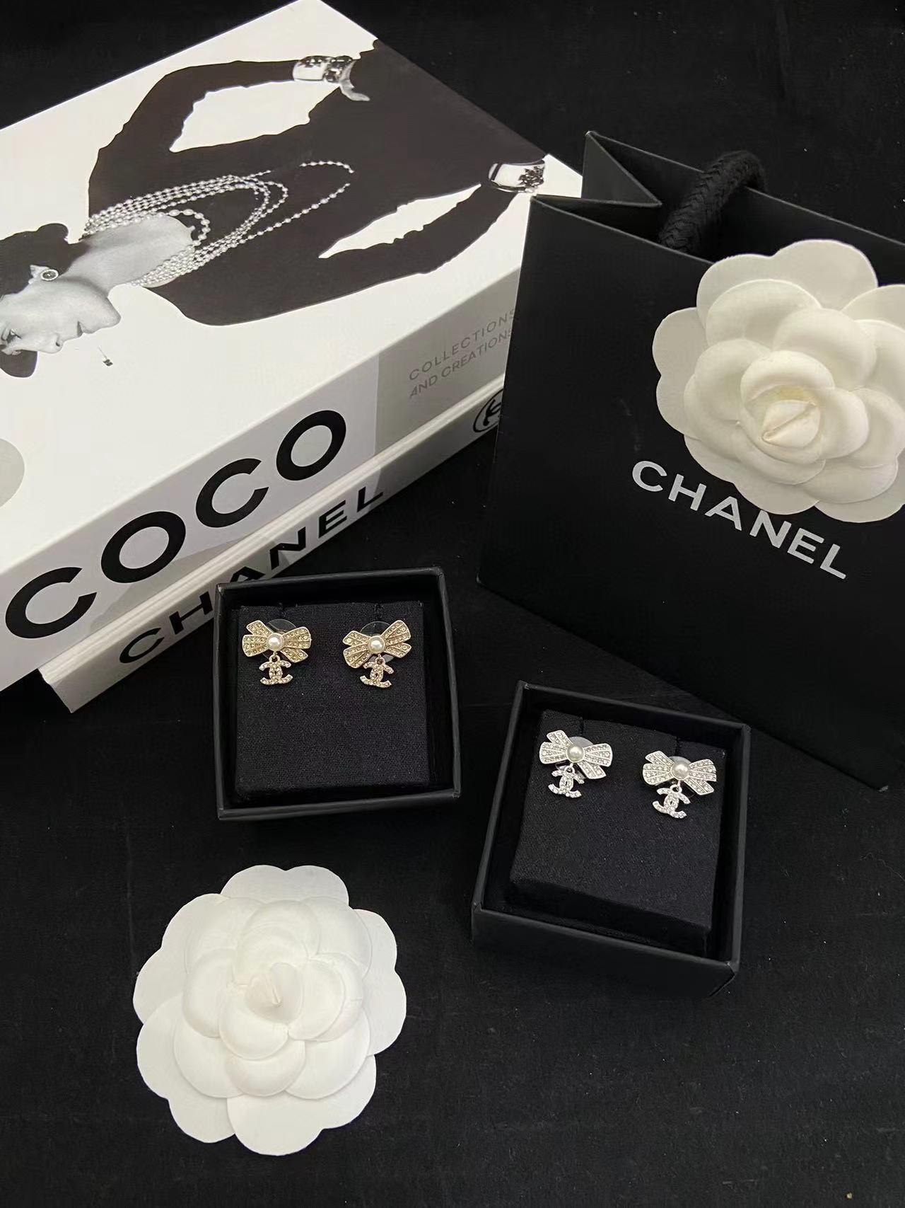 CHANE1 パールボウピアス【50％割引+送料無料】