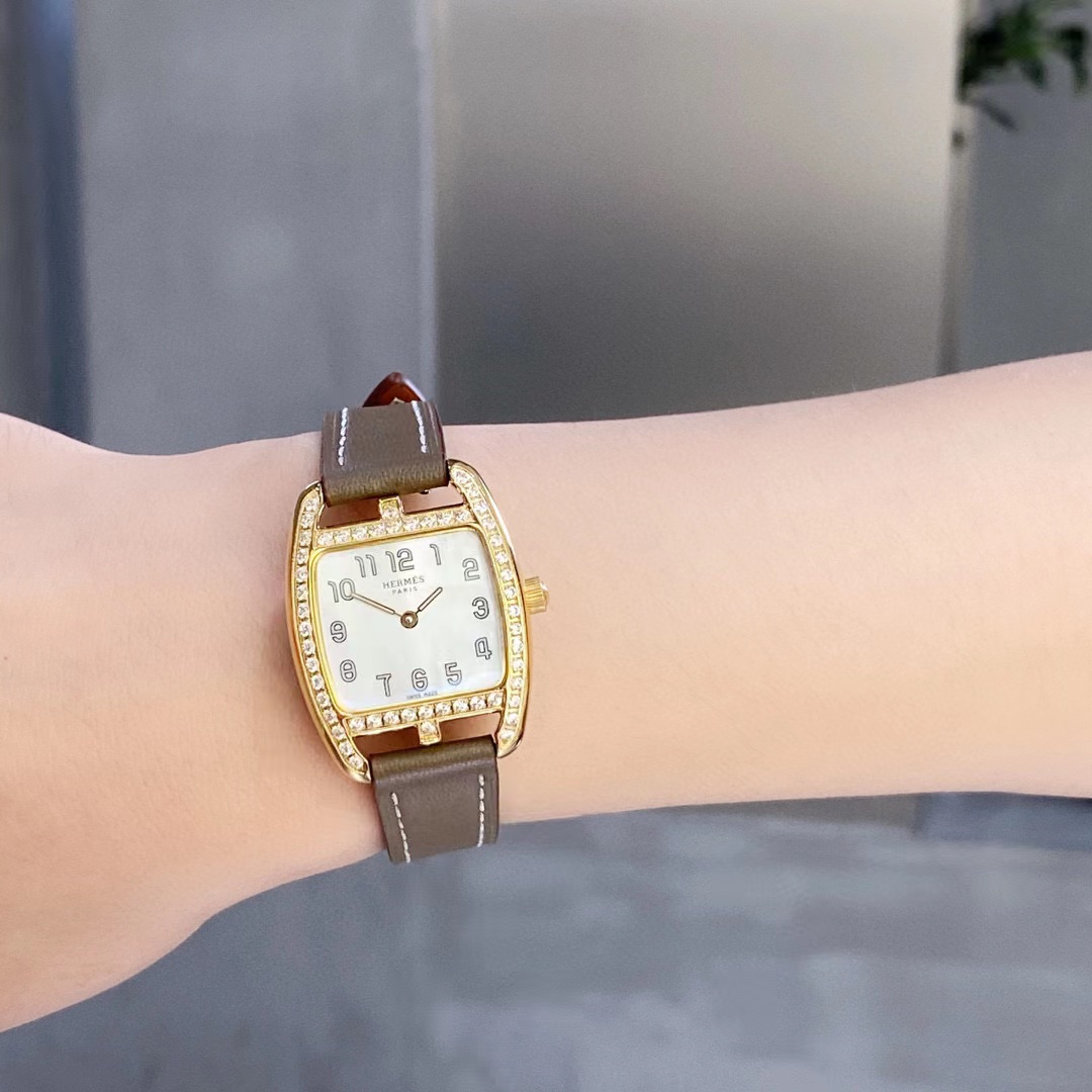 HERME5 スクエアダイヤモンド レディースウォッチ【50％割引+送料無料】