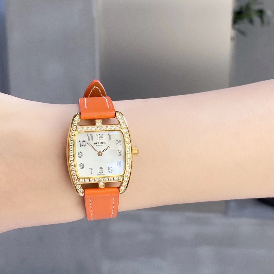 HERME5 スクエアダイヤモンド レディースウォッチ【50％割引+送料無料】
