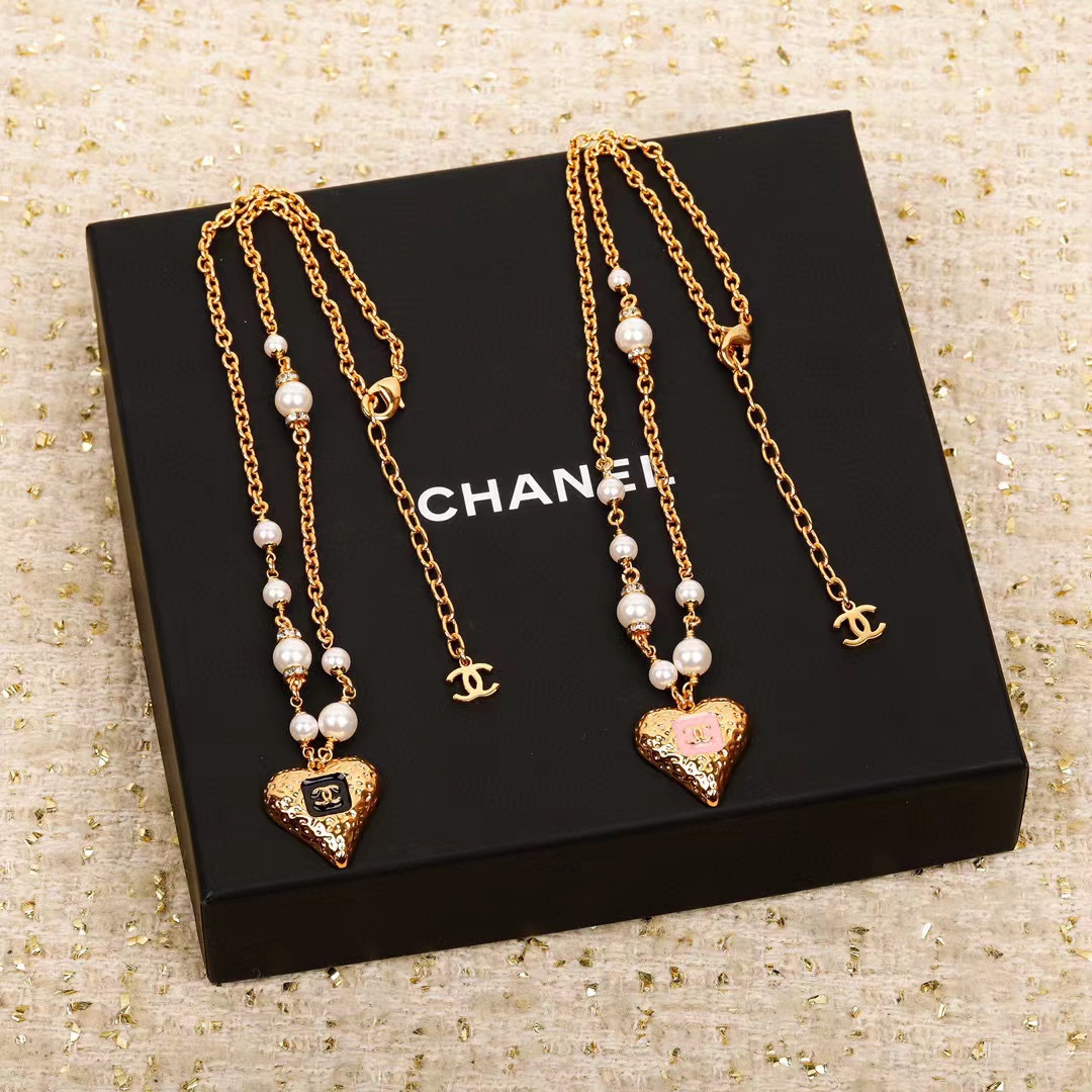 CHANE1 ハートパールネックレス【50％割引+送料無料】