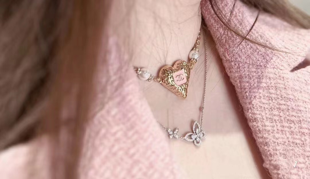 CHANE1 ハートパールネックレス【50％割引+送料無料】